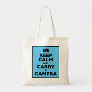 Bolso De Tela Mantener la calma y llevar una cámara