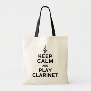 Bolso De Tela Mantener la calma y reproducir el Clarinet