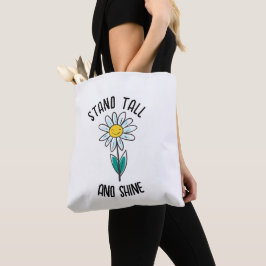 BOLSO DE TELA MANTENERSE ALTA Y BRILLAR DAISY TOTE BAG