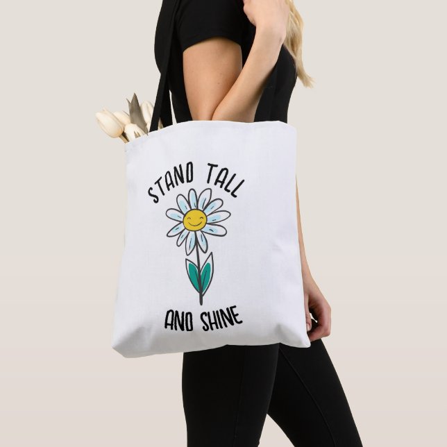 BOLSO DE TELA MANTENERSE ALTA Y BRILLAR DAISY TOTE BAG (Detalle)