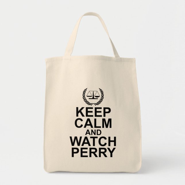 Bolso De Tela Mantenga la calma y observe el humor legal de Perr (Frente)