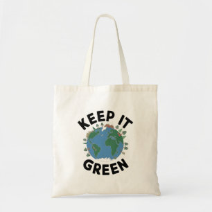 Bolso De Tela Manténgalo verde - Naturaleza y Ilustracion terres