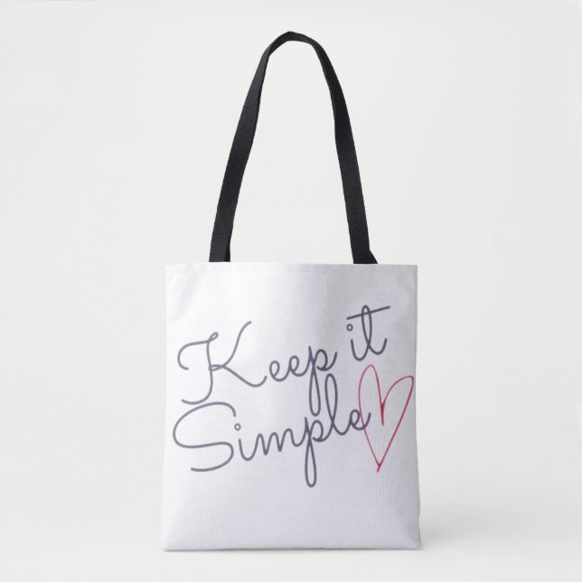 Bolso De Tela Manténganlo simple (Anverso)