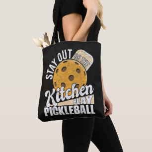 Bolso De Tela Manténgase Fuera de la Cocina Juega Pickleball