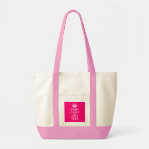 Bolso De Tela MANTÉNGASE TRANQUILO Y PINCHE EL Texto CON FACILI