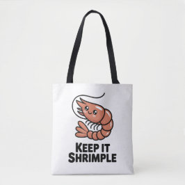 Bolso De Tela Manténlo Camarón Kawaii Camarón