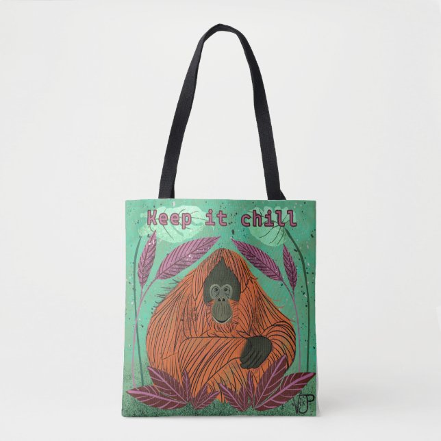 Bolso De Tela Mantenlo Chill (Anverso)