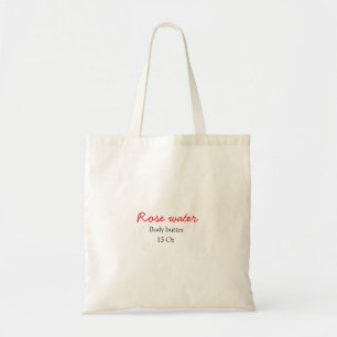 Bolso De Tela Mantequilla corporal de rosa añadir texto nombre p