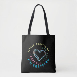 Bolso De Tela Mantra curadora de Ho'oponopono - Espiritual azul