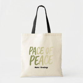 Bolso De Tela Mantra de Mindfulness de Vida Lenta Verde del Ritm