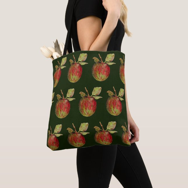 Bolso De Tela Manzana (Detalle)