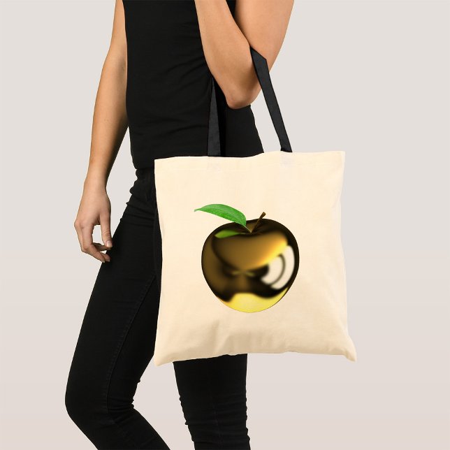 Bolso De Tela Manzana dorada con hoja brillante metálica (Subido por el creador)