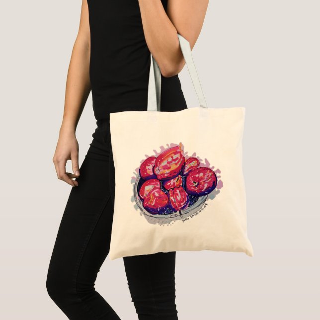 Bolso De Tela Manzanas Abstractas (Anverso (producto))