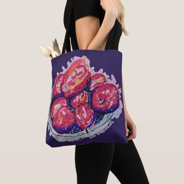 Bolso De Tela Manzanas Abstractas (Detalle)