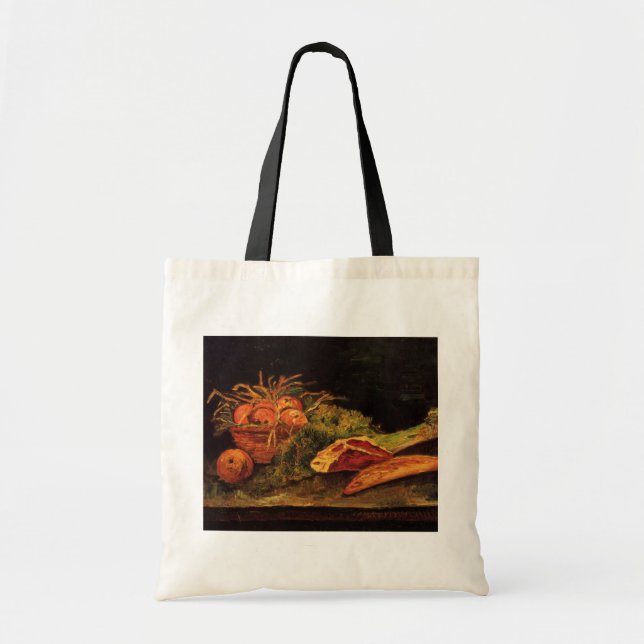 Bolso De Tela Manzanas, carne y un rollo de Vincent van Gogh (Frente)