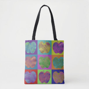 Bolso De Tela Manzanas coloridas Pop Art Tote Bag