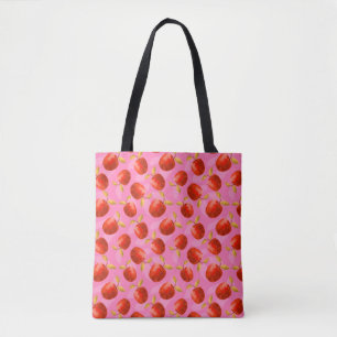 Bolso De Tela manzanas rojas