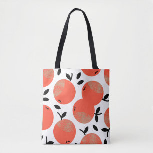 Bolso De Tela Manzanas rojas: Patrón texturizado dorado.