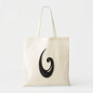 Bolso De Tela Maori-Fish Hook-obsidian