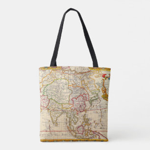 Bolso De Tela Map L'Asie Dressee Tote Bag