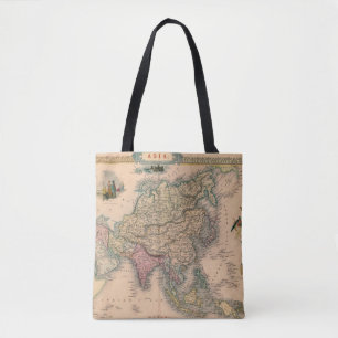 Bolso De Tela Mapa antiguo antiguo inspirado (11)