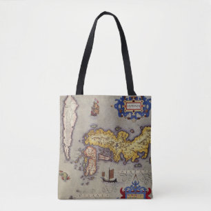 Bolso De Tela Mapa Antiguo de Japón por Mercator y Hondius