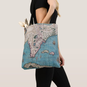 Bolso De Tela Mapa antiguo de la Florida y de Cuba