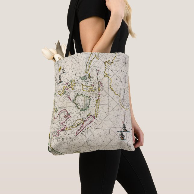 Bolso De Tela Mapa antiguo de los indies del este (Detalle)