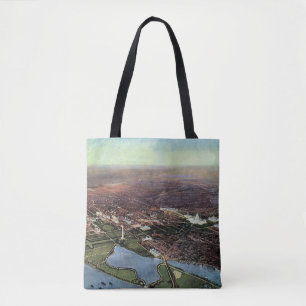Bolso De Tela Mapa Antiguo de Washington DC y el Río Potomac