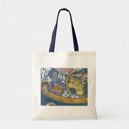 Bolso De Tela Mapa Antiguo del Mundo con Claudio Ptolomeo, 1507