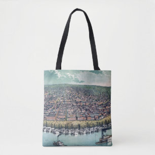 Bolso De Tela Mapa Antiguo Saint Louis Missouri Río Mississippi