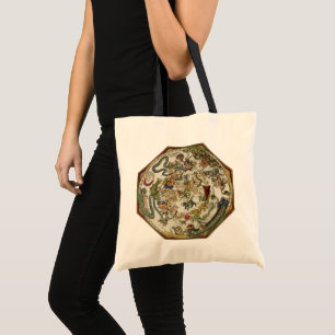 Bolso De Tela Mapa celeste de Peter Apian, astronomía de época