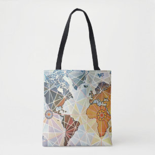 Bolso De Tela Mapa de Air Afrique del mundo