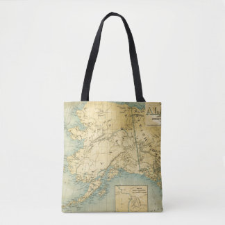 Bolso De Tela Mapa de Alaska