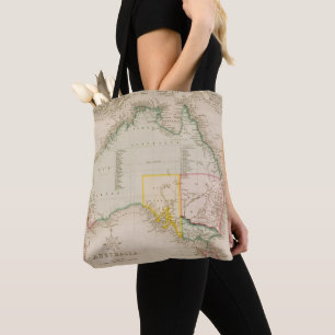 Bolso De Tela Mapa de Australia y de Nueva Zelanda