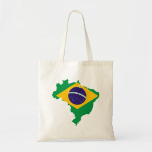 Bolso De Tela mapa de bandera de brasil