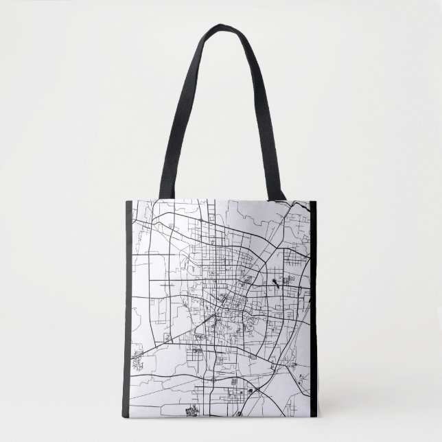 Bolso De Tela Mapa de Baoding China (Anverso)