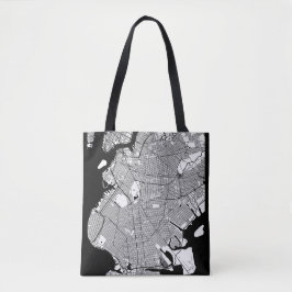 Bolso De Tela Mapa de Brooklyn Nueva York