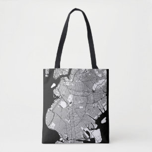 Bolso De Tela Mapa de Brooklyn Nueva York