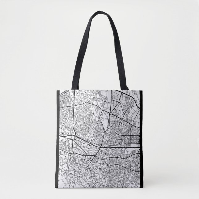 Bolso De Tela Mapa de Bursa Turquía (Anverso)