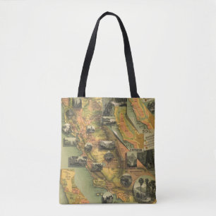 Bolso De Tela Mapa de California