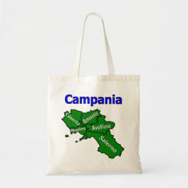 Bolso De Tela Mapa de Campania con Provincias