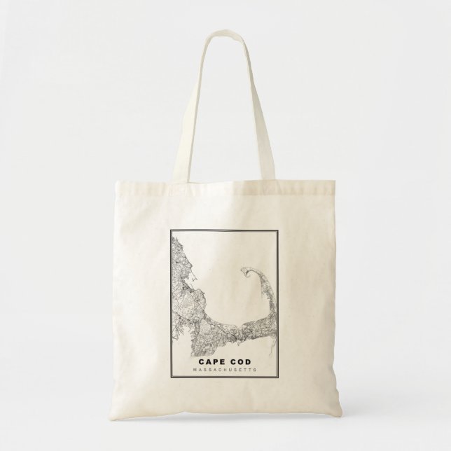 Bolso De Tela Mapa de Cape Cod (Frente)