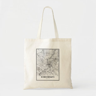 Bolso De Tela Mapa de Cincinnati