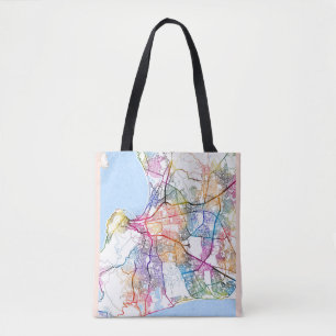 Bolso De Tela Mapa de Ciudad del Cabo de Sudáfrica