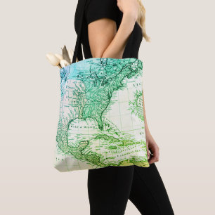 Bolso De Tela Mapa de cosechas verdes de Guay para viajeros de N