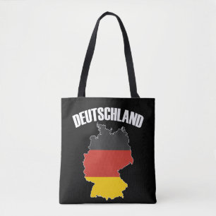Bolso De Tela Mapa de Deutschland - Bandera alemana - Viajes de