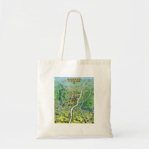 Bolso De Tela Mapa de Dibujos de Austin Texas