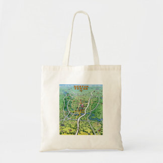 Bolso De Tela Mapa de Dibujos de Austin Texas