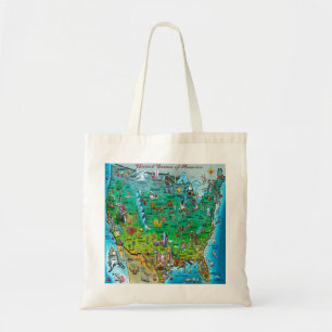 Bolso De Tela Mapa de diversiones de Estados Unidos